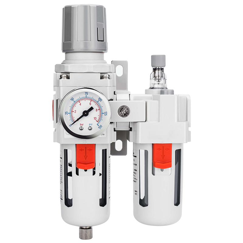 Combo pneumatico FRL a due unità serie AC